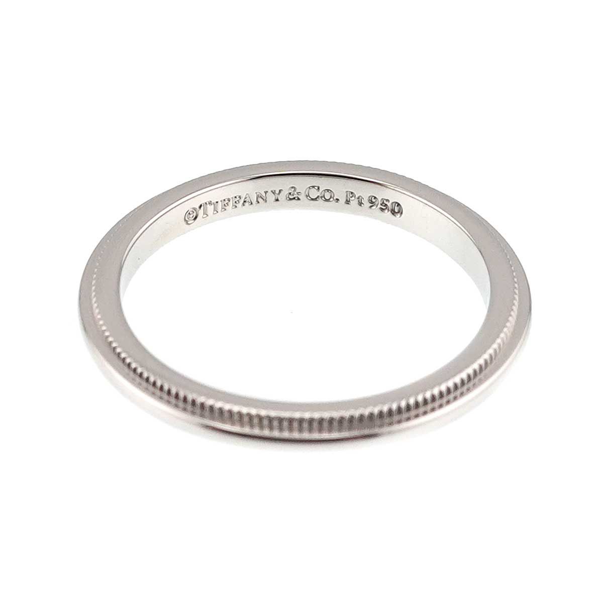 Tiffany & Co Milgrain Band Ring Width mm Pt Platinum Together