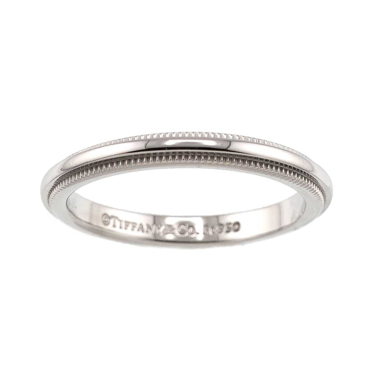 Tiffany & Co Milgrain Band Ring Width mm Pt Platinum Together