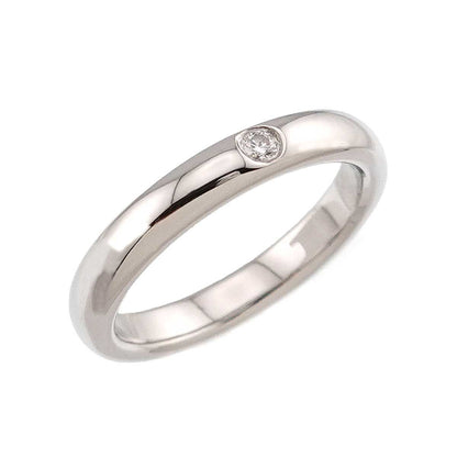Tiffany & Co Stacking Band Ring Diamond Pt Platinum