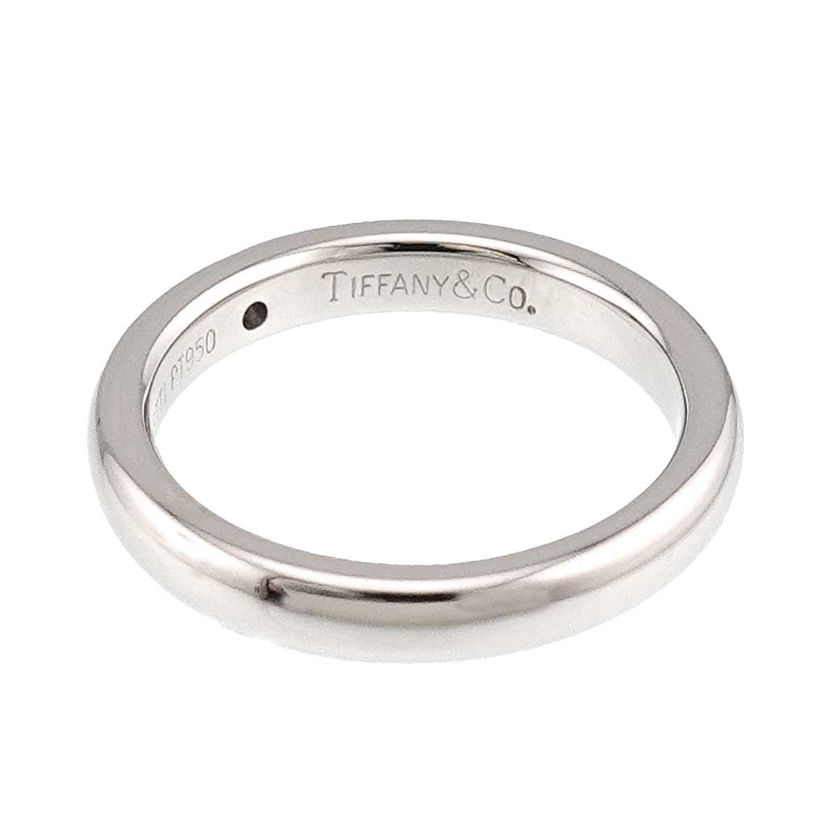 Tiffany & Co Stacking Band Ring Diamond Pt Platinum