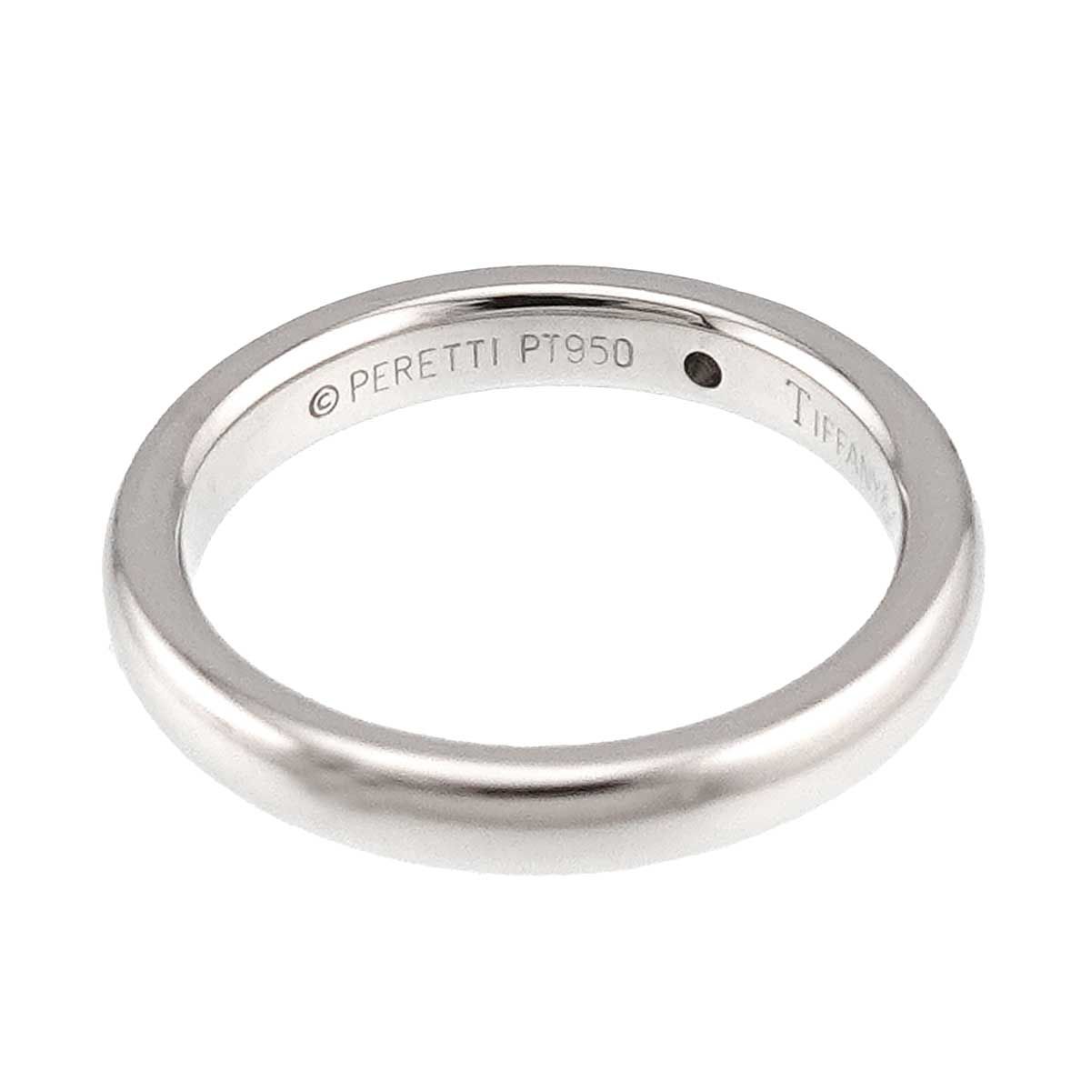 Tiffany & Co Stacking Band Ring Diamond Pt Platinum