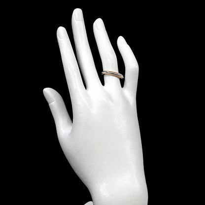 Tiffany & Co Milgrain Band Ring Pt Platinum 18k PG 750 Together