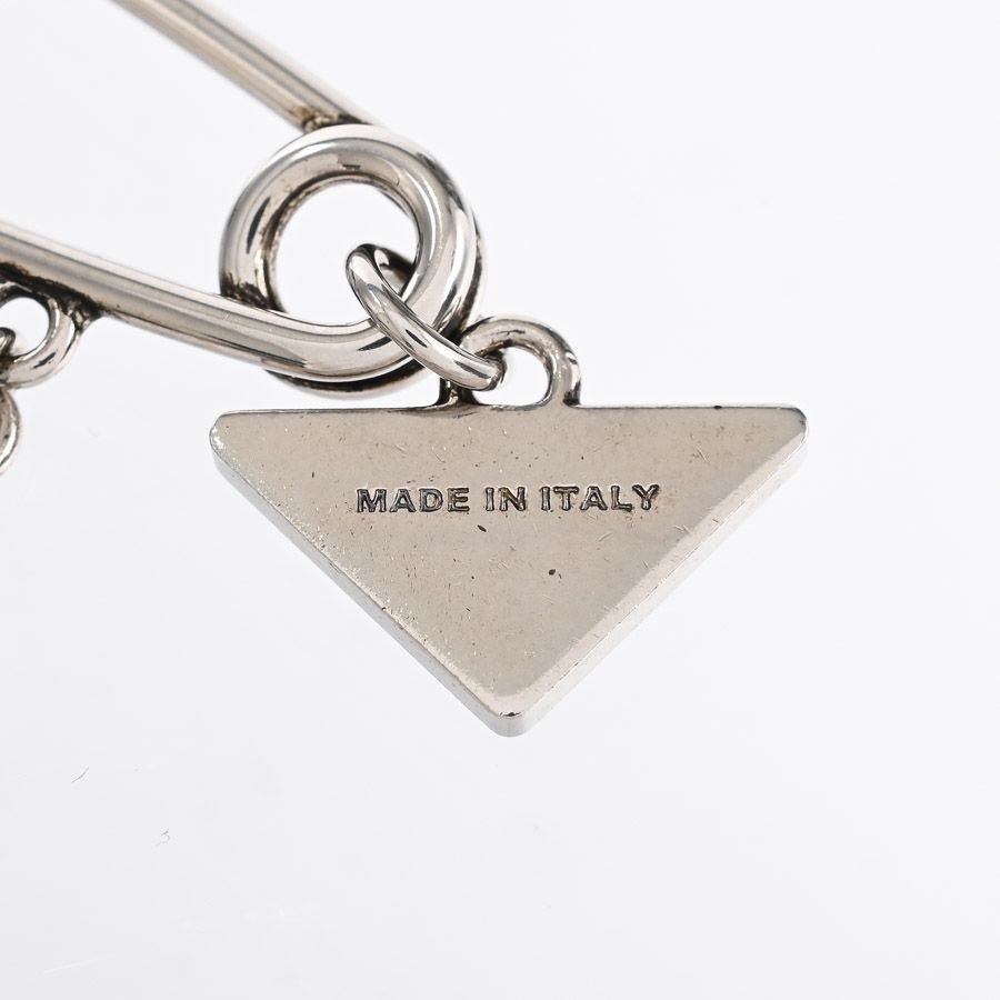 Prada Brooch Metal Silver