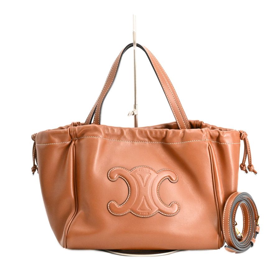 Celine Shoulder Bag Cuir Triomphe Small Lucky Drawstring