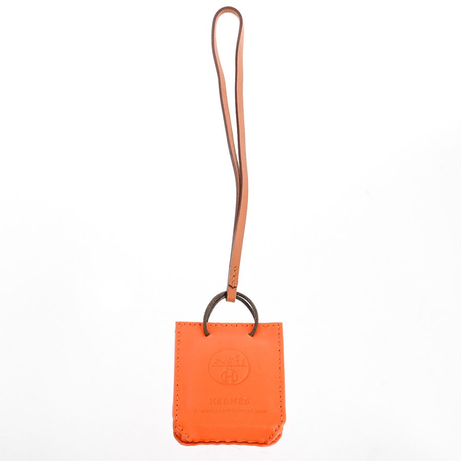 Hermes Charm Sac Orange Keychain