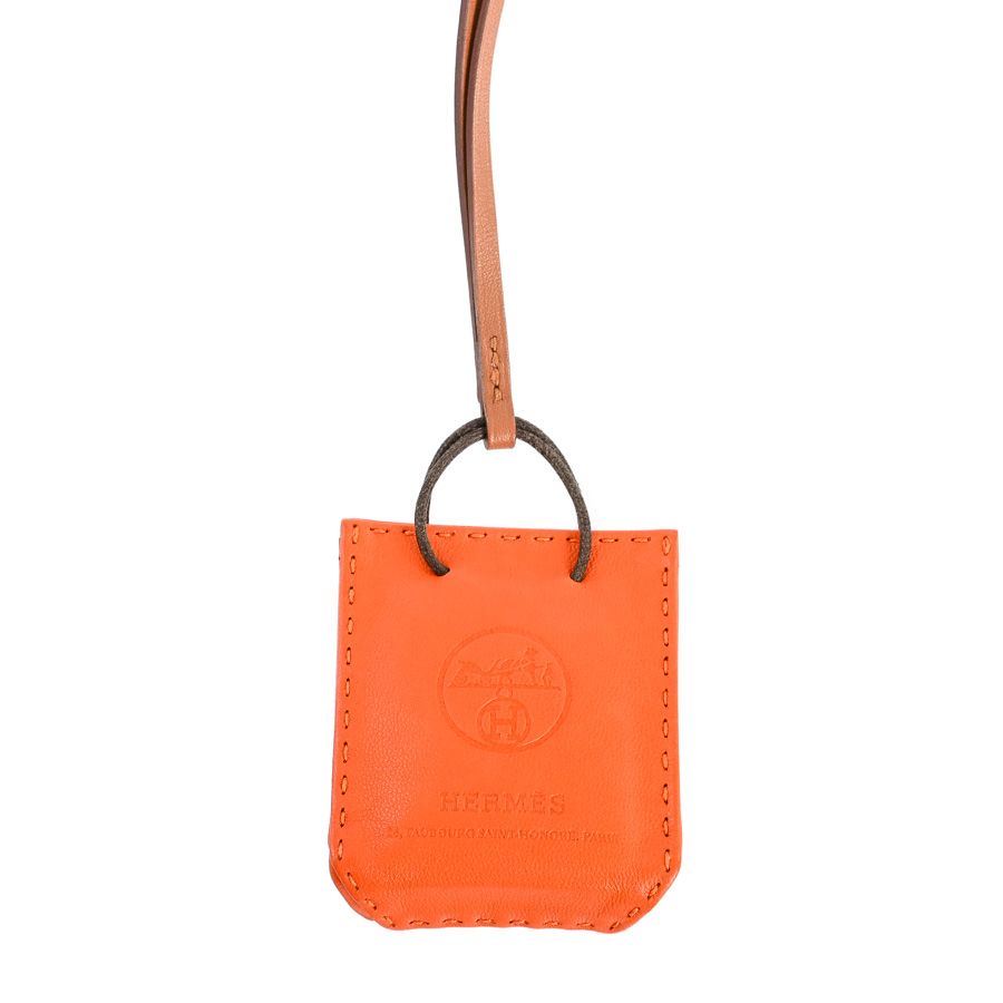 Hermes Charm Sac Orange Keychain