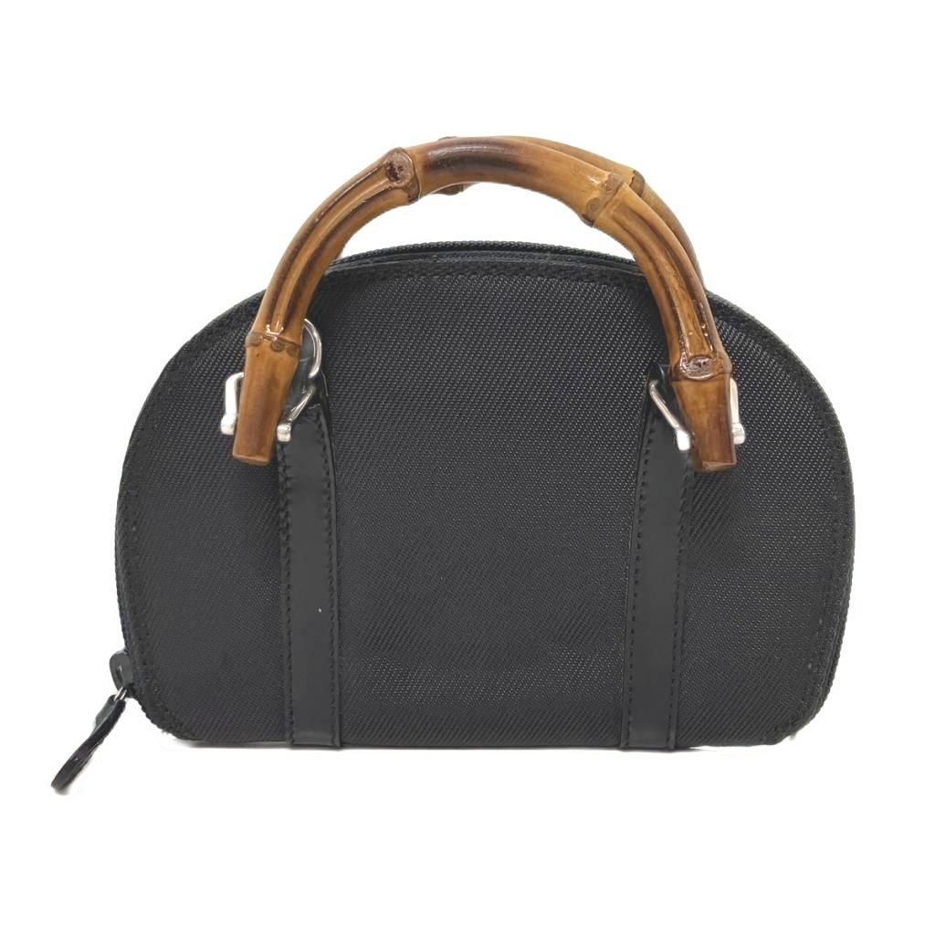 Gucci Mini Shoulder Bag Bamboo Crossbody Vintage Gray