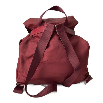 Prada Backpack Sac Nylon Triangle Plate Red