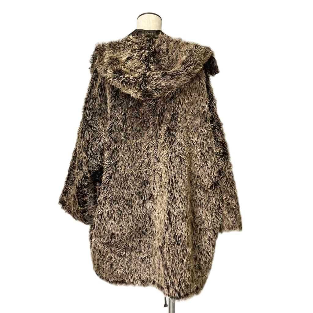 Fendi Mohair Blend Coat Vintage Lining Zucca 40 Beige