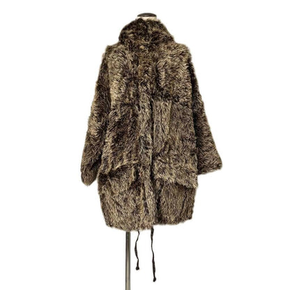 Fendi Mohair Blend Coat Vintage Lining Zucca 40 Beige