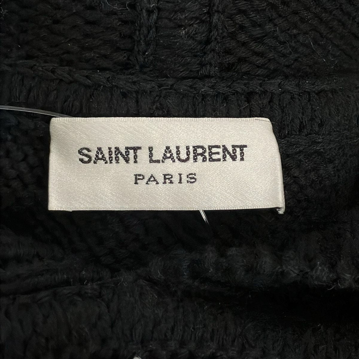 Saint Laurent Paris Long Sleeve Sweater S Black Knit Pullover