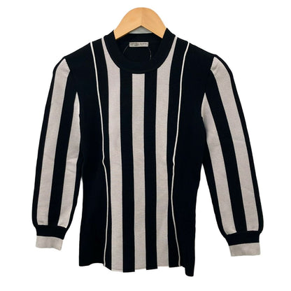 Bottega Veneta Long Sleeve Sweater 38 S Black Beige