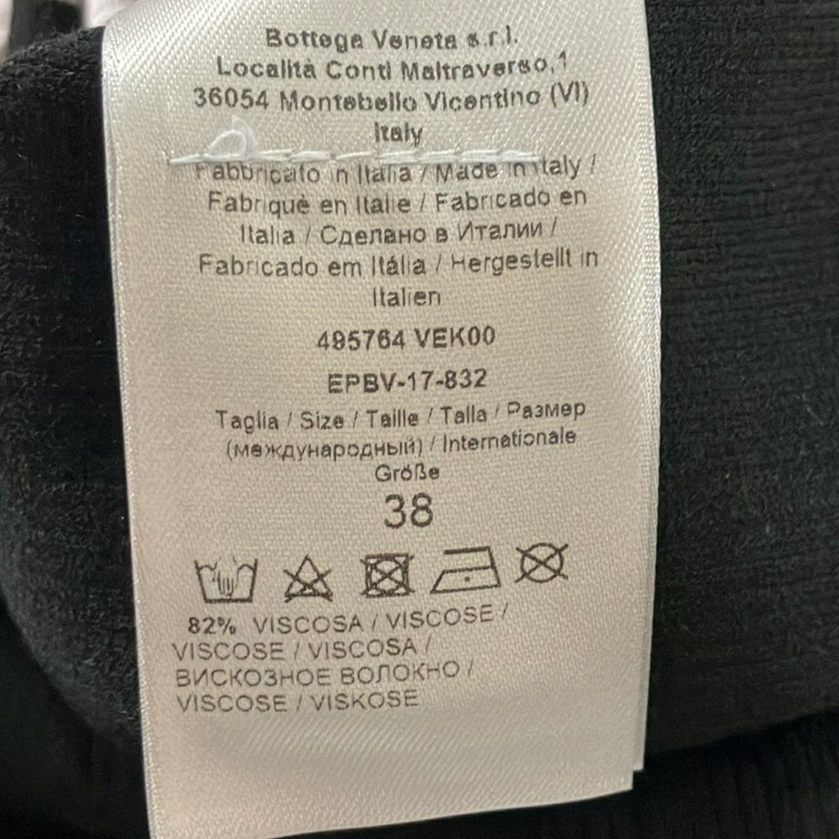 Bottega Veneta Long Sleeve Sweater 38 S Black Beige