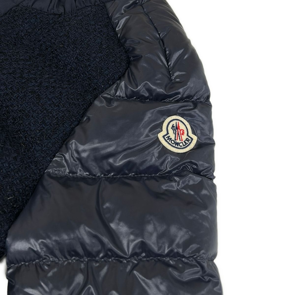 Moncler Down Jacket Coat 2 M Veulettes Giubbotto Dark Navy Winter Tweed