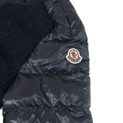 Moncler Down Jacket Coat 2 M Veulettes Giubbotto Dark Navy Winter Tweed