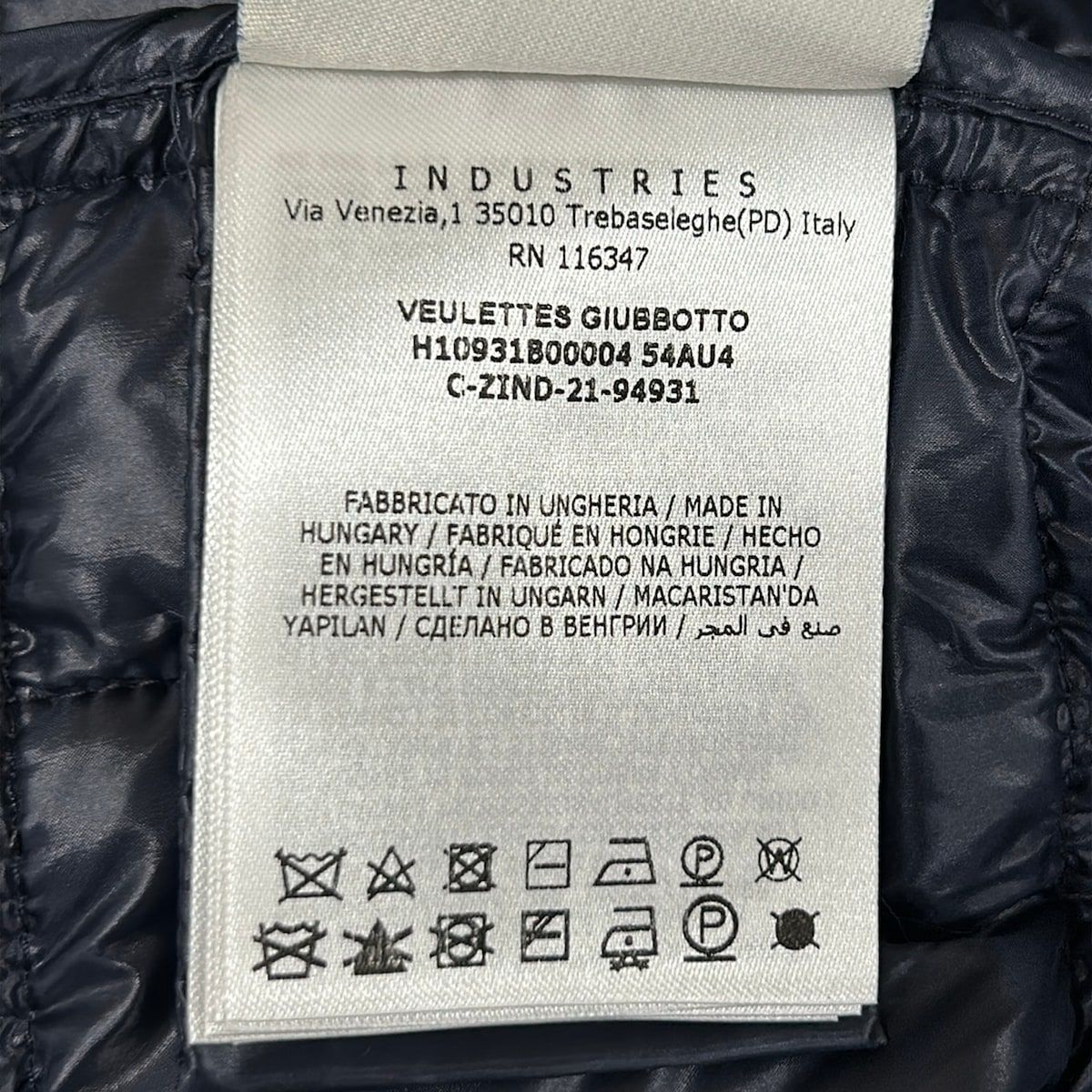 Moncler Down Jacket Coat 2 M Veulettes Giubbotto Dark Navy Winter Tweed