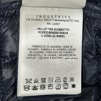 Moncler Down Jacket Coat 2 M Veulettes Giubbotto Dark Navy Winter Tweed