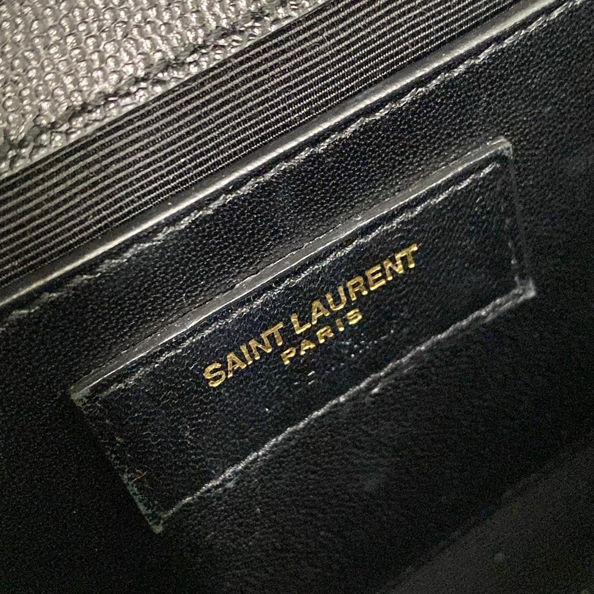 Saint Laurent Paris Shoulder Bag Kate Small Black Chain Leather