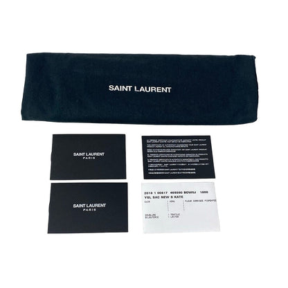 Saint Laurent Paris Shoulder Bag Kate Small Black Chain Leather
