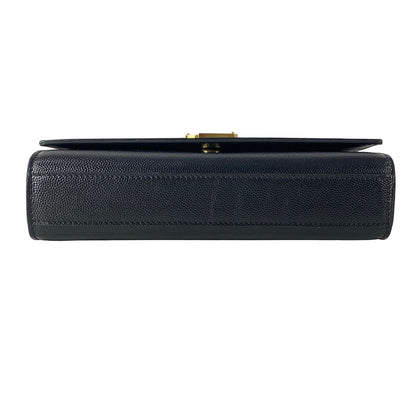Saint Laurent Paris Shoulder Bag Kate Small Black Chain Leather