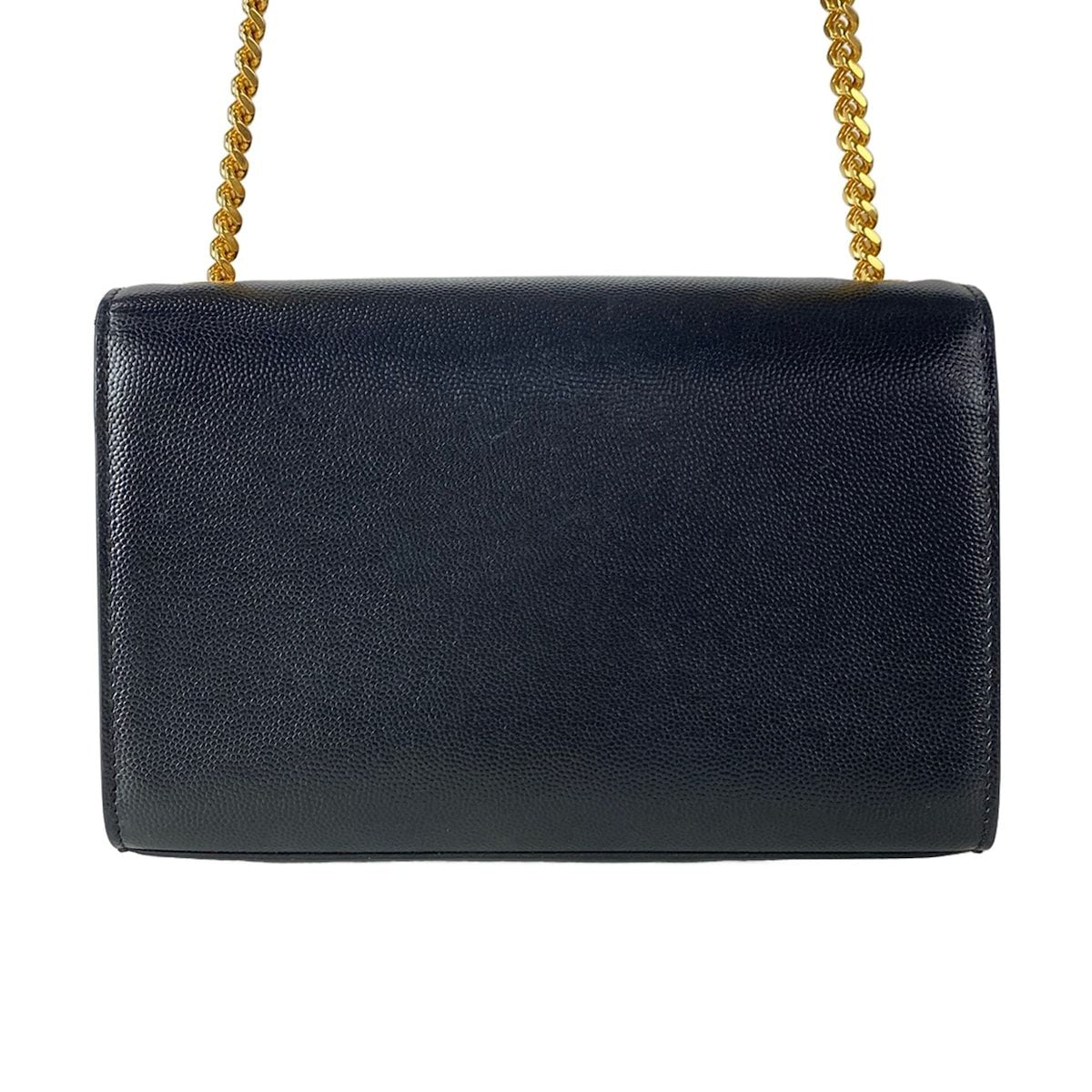 Saint Laurent Paris Shoulder Bag Kate Small Black Chain Leather