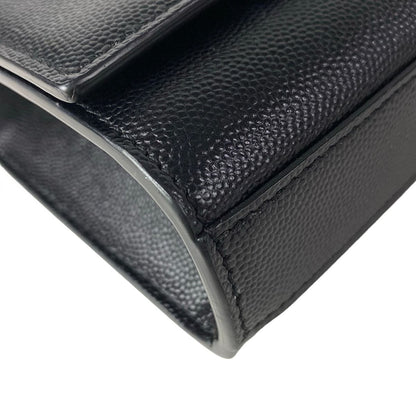 Saint Laurent Paris Shoulder Bag Kate Small Black Chain Leather