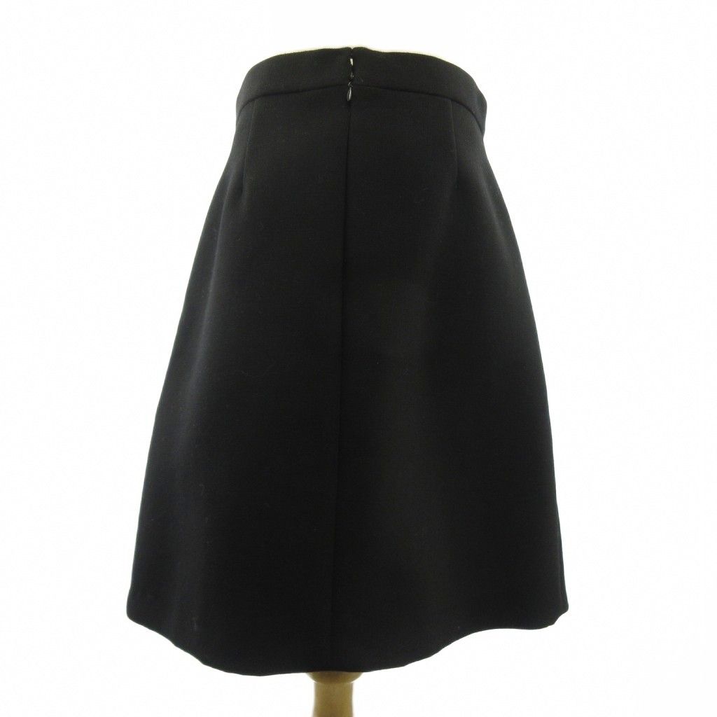 Celine Phoebe Philo Era Wool Skirt Knee Length Black 40 M 2