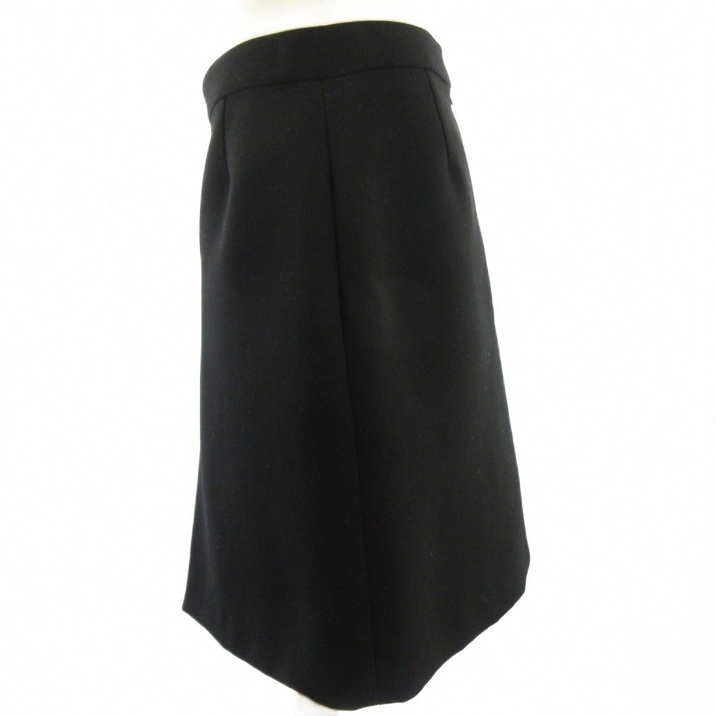 Celine Phoebe Philo Era Wool Skirt Knee Length Black 40 M 2