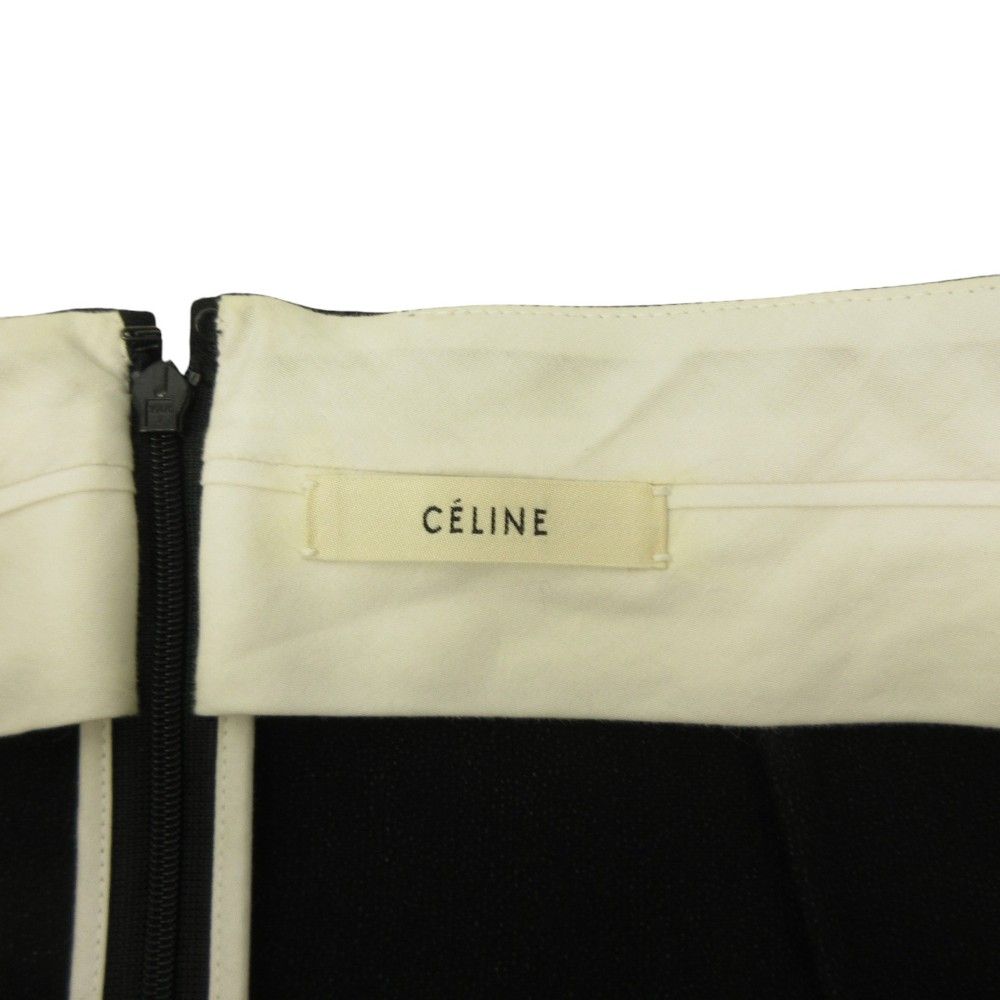 Celine Phoebe Philo Era Wool Skirt Knee Length Black 40 M 2