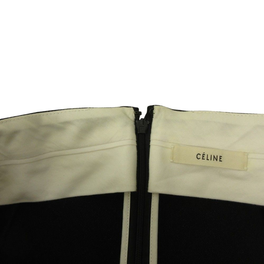 Celine Phoebe Philo Era Wool Skirt Knee Length Black 40 M 2