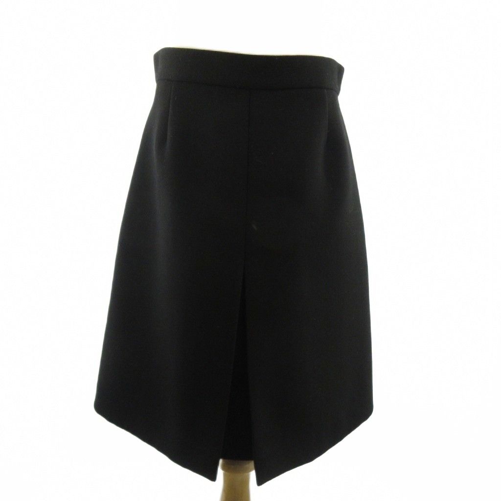 Celine Phoebe Philo Era Wool Skirt Knee Length Black 40 M 2
