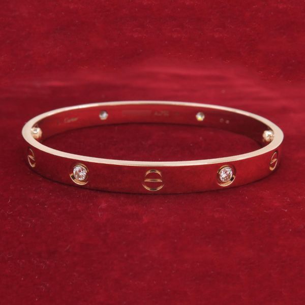 Cartier Love Breath Half Diamond Bracelet