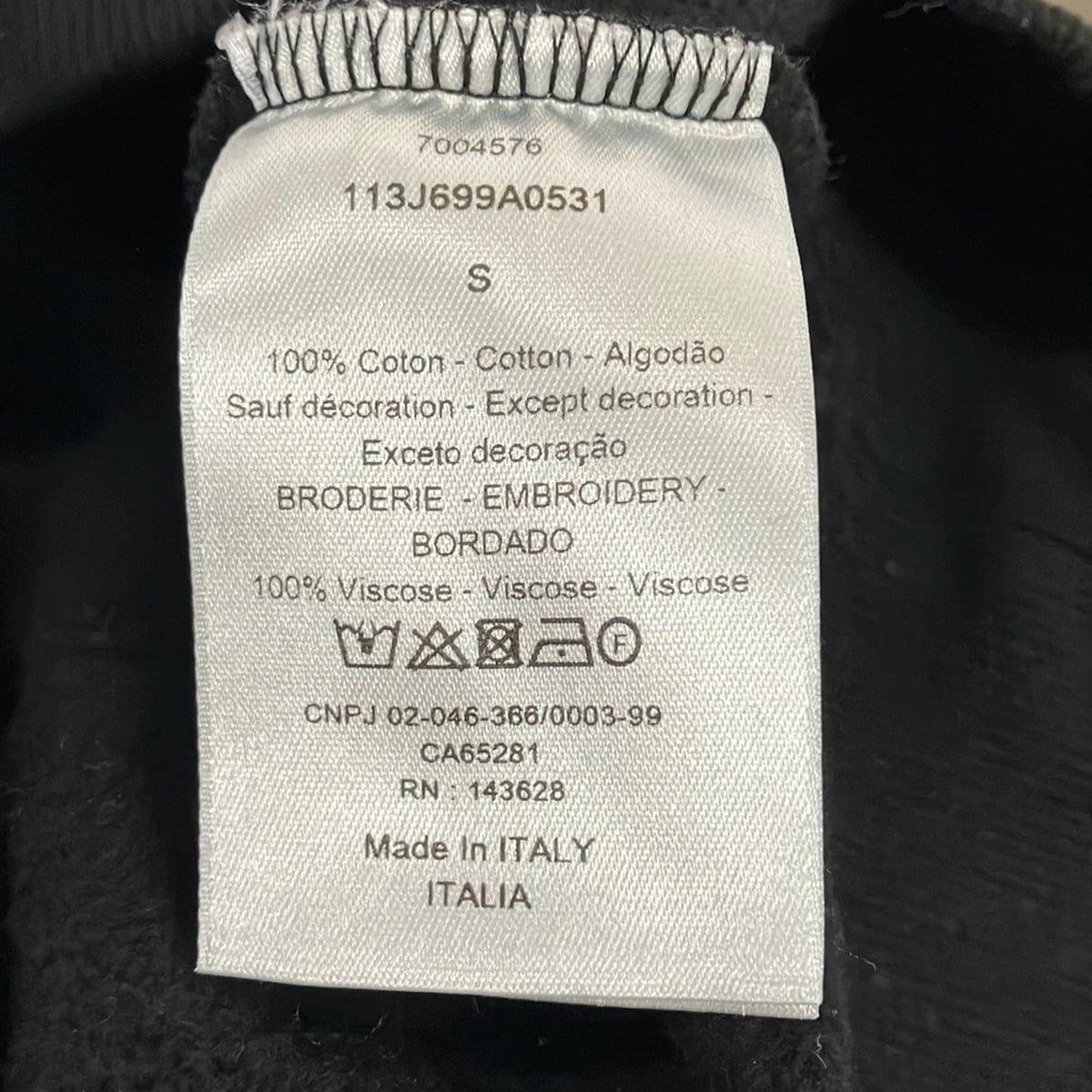 Dior Sweatshirt S Black Long Sleeve Embroidery