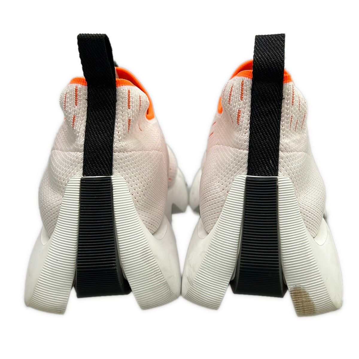 Hermes Sneakers 37.5 Cles White Black Orange Knit Logo