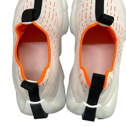 Hermes Sneakers 37.5 Cles White Black Orange Knit Logo