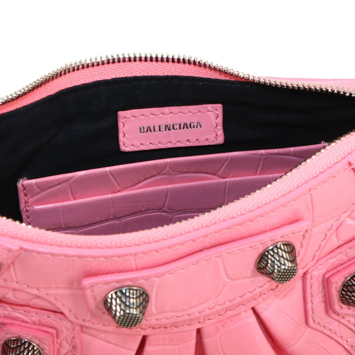Balenciaga le Cagole Mini 2-Way Chain Shoulder Bag Leather Pink