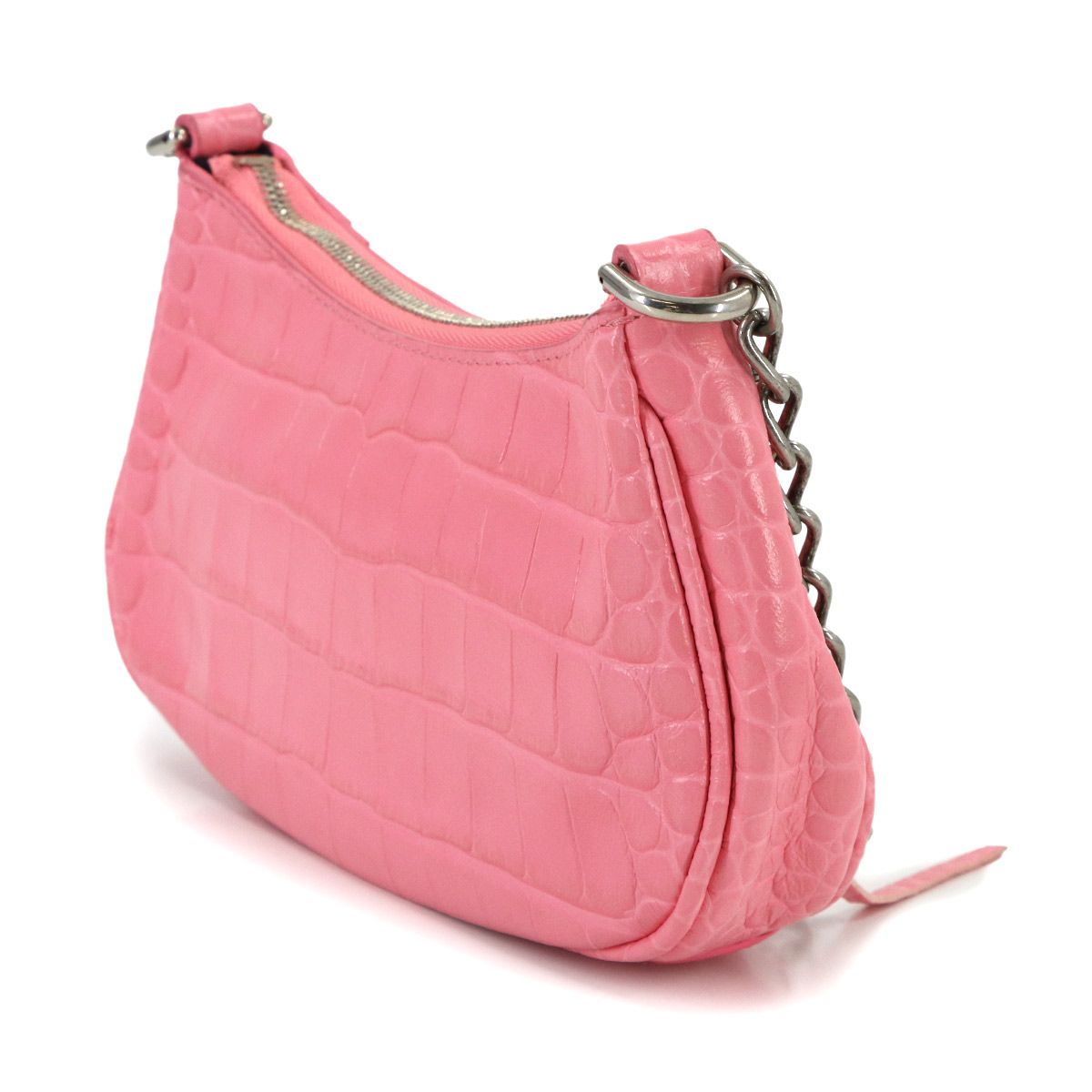 Balenciaga le Cagole Mini 2-Way Chain Shoulder Bag Leather Pink