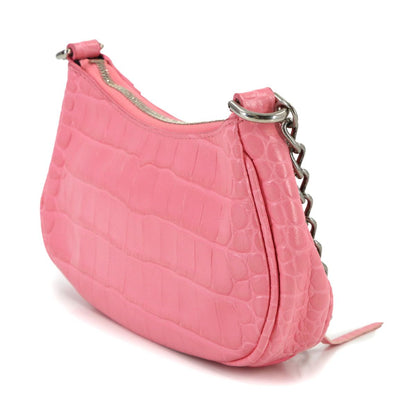 Balenciaga le Cagole Mini 2-Way Chain Shoulder Bag Leather Pink