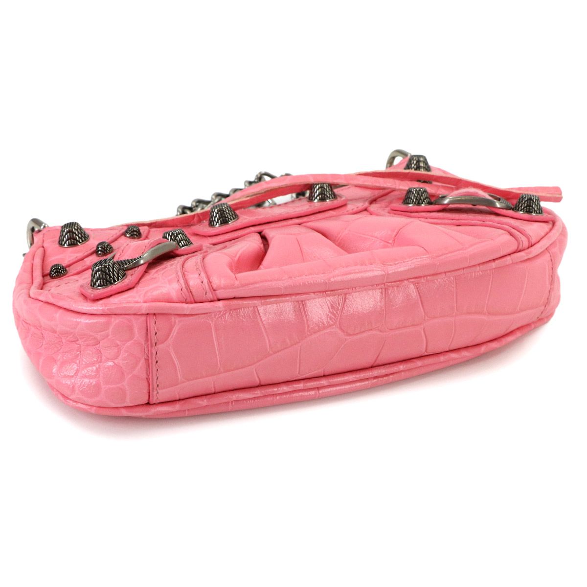 Balenciaga le Cagole Mini 2-Way Chain Shoulder Bag Leather Pink
