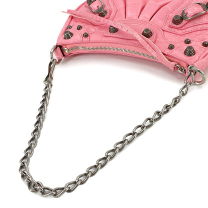 Balenciaga le Cagole Mini 2-Way Chain Shoulder Bag Leather Pink
