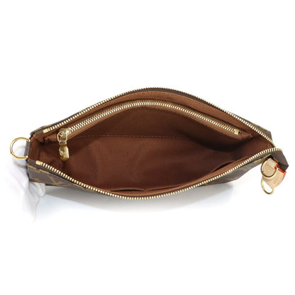 Louis Vuitton Monogram Pochette Hand Bag Brown