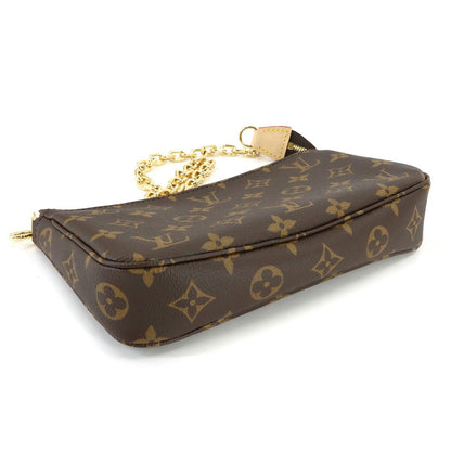 Louis Vuitton Monogram Pochette Hand Bag Brown