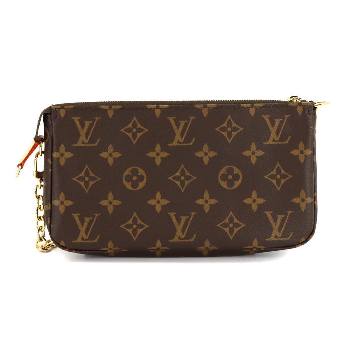 Louis Vuitton Monogram Pochette Hand Bag Brown