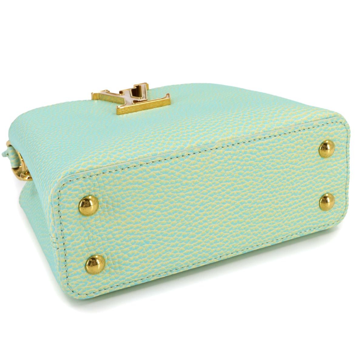 Louis Vuitton Capucines Mini 2-Way Hand Bag Taurillon Leather Water Green