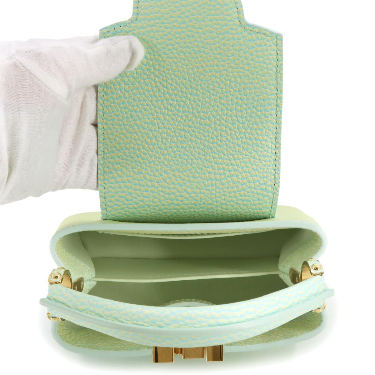 Louis Vuitton Capucines Mini 2-Way Hand Bag Taurillon Leather Water Green