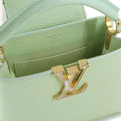 Louis Vuitton Capucines Mini 2-Way Hand Bag Taurillon Leather Water Green