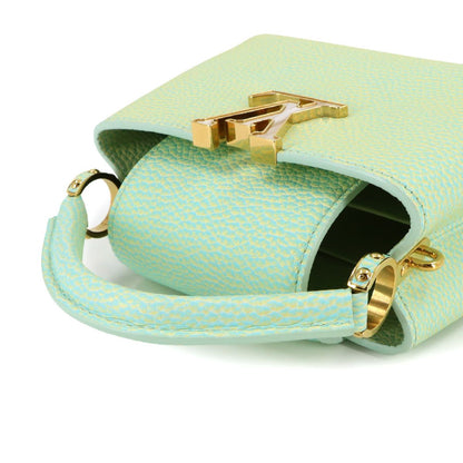 Louis Vuitton Capucines Mini 2-Way Hand Bag Taurillon Leather Water Green