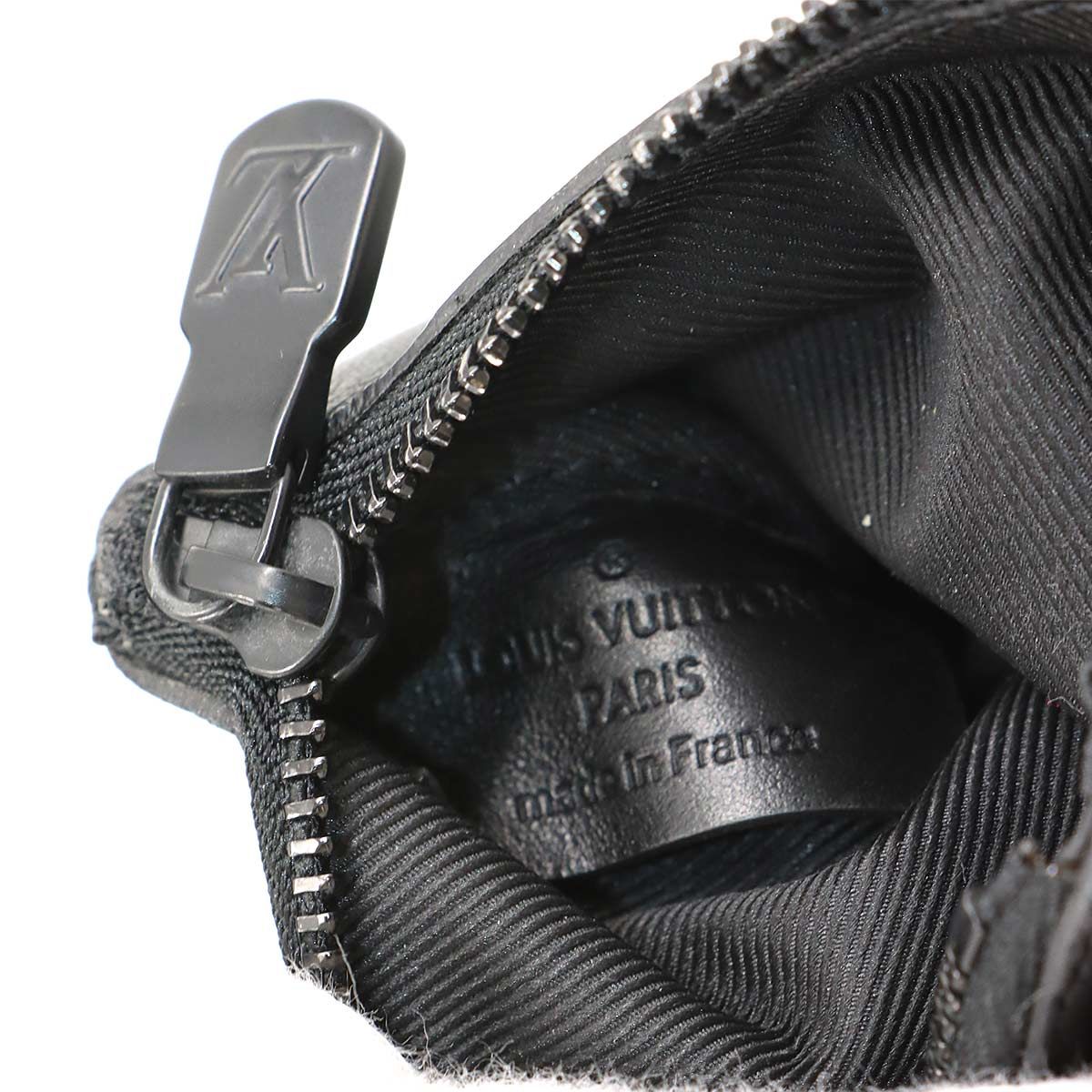 Louis Vuitton Monogram Shadow Duo Messenger Shoulder Bag Leather Black