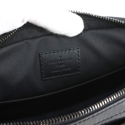 Louis Vuitton Monogram Shadow Duo Messenger Shoulder Bag Leather Black