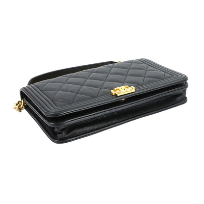 Chanel Chain Wallet Caviar Leather Black